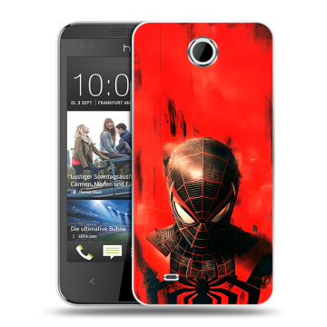 Силиконовый чехол на HTC Desire 300 с принтом человек паук spiderman Силиконовый чехол на HTC Desire 300 с принтом человек паук spiderman