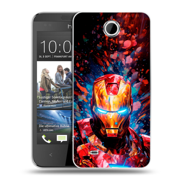 Силиконовый чехол на HTC Desire 300 с принтом Железный человек Ironman Силиконовый чехол на HTC Desire 300 с принтом Железный человек Ironman