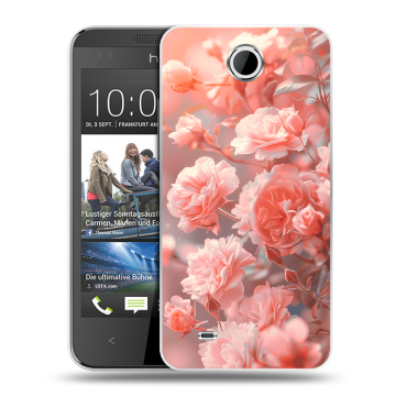 Силиконовый чехол на HTC Desire 300 с принтом Розы цветы Силиконовый чехол на HTC Desire 300 с принтом Розы цветы
