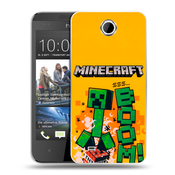 Силиконовый чехол на HTC Desire 300 с принтом Майнкрафт Minecraft Силиконовый чехол на HTC Desire 300 с принтом Майнкрафт Minecraft