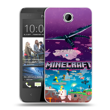 Силиконовый чехол на HTC Desire 300 с принтом Майнкрафт Minecraft Силиконовый чехол на HTC Desire 300 с принтом Майнкрафт Minecraft