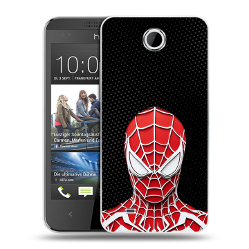 Силиконовый чехол на HTC Desire 300 с принтом человек паук spiderman