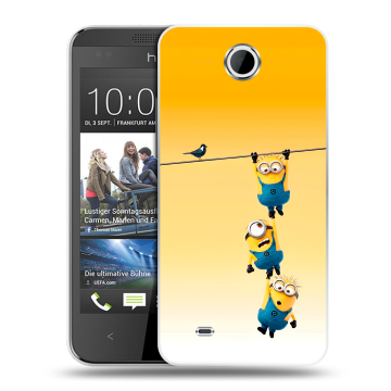 Силиконовый чехол на HTC Desire 300 с принтом Миньоны Силиконовый чехол на HTC Desire 300 с принтом Миньоны