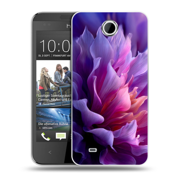 Силиконовый чехол на HTC Desire 300 с принтом женский цветы Силиконовый чехол на HTC Desire 300 с принтом женский цветы