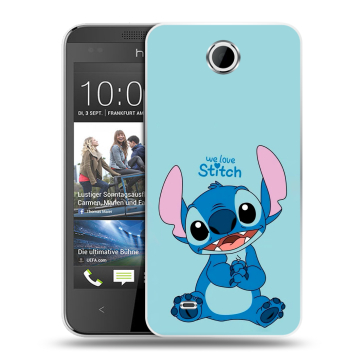 Силиконовый чехол на HTC Desire 300 с принтом Лило и Стич
