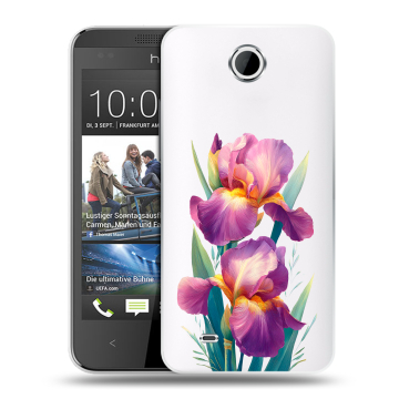Силиконовый чехол на HTC Desire 300 с принтом Цветы орхидеи Силиконовый чехол на HTC Desire 300 с принтом Цветы орхидеи
