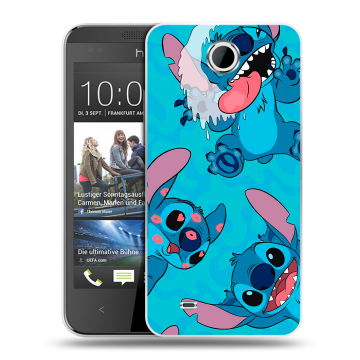 Силиконовый чехол на HTC Desire 300 с принтом Лило и Стич