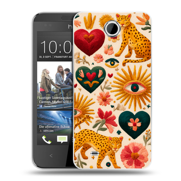 Силиконовый чехол на HTC Desire 300 с принтом Модный принт Силиконовый чехол на HTC Desire 300 с принтом Модный принт