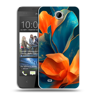 Силиконовый чехол на HTC Desire 300 с принтом Цветы Силиконовый чехол на HTC Desire 300 с принтом Цветы