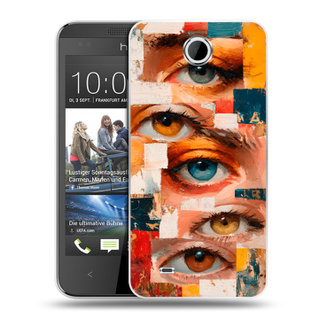Силиконовый чехол на HTC Desire 300 с принтом Модный принт Силиконовый чехол на HTC Desire 300 с принтом Модный принт