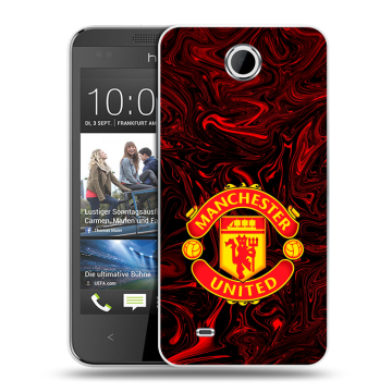 Силиконовый чехол на HTC Desire 300 с принтом Manchester United Силиконовый чехол на HTC Desire 300 с принтом Manchester United