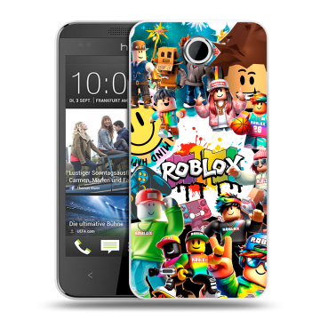 Силиконовый чехол на HTC Desire 300 с принтом Roblox Роблокс Силиконовый чехол на HTC Desire 300 с принтом Roblox Роблокс