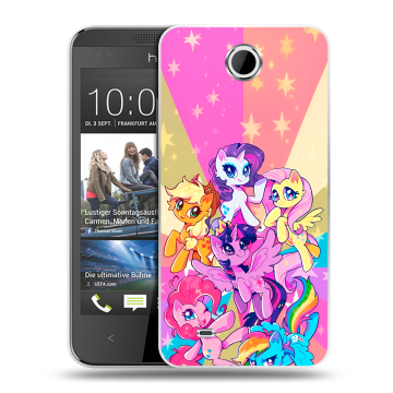 Силиконовый чехол на HTC Desire 300 с принтом My little pony Дружба чудо Силиконовый чехол на HTC Desire 300 с принтом My little pony Дружба чудо