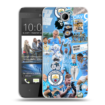Силиконовый чехол на HTC Desire 300 с принтом Man City Манчестер Сити Силиконовый чехол на HTC Desire 300 с принтом Man City Манчестер Сити