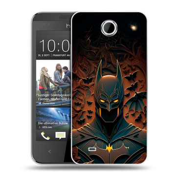 Силиконовый чехол на HTC Desire 300 с принтом Batman Бэтмен Силиконовый чехол на HTC Desire 300 с принтом Batman Бэтмен