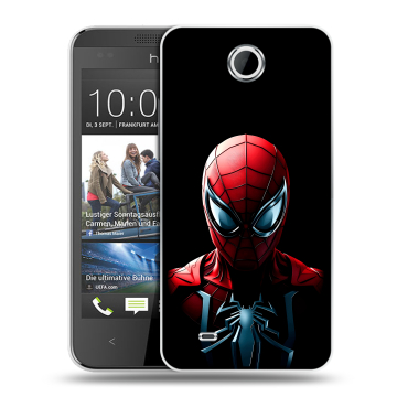 Силиконовый чехол на HTC Desire 300 с принтом Spiderman Человек паук