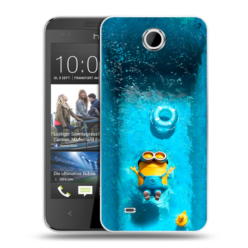 Силиконовый чехол на HTC Desire 300 с принтом Миньоны Силиконовый чехол на HTC Desire 300 с принтом Миньоны