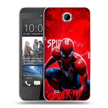 Силиконовый чехол на HTC Desire 300 с принтом Spiderman Человек паук Силиконовый чехол на HTC Desire 300 с принтом Spiderman Человек паук