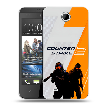Силиконовый чехол на HTC Desire 300 с принтом Counter Strike Силиконовый чехол на HTC Desire 300 с принтом Counter Strike