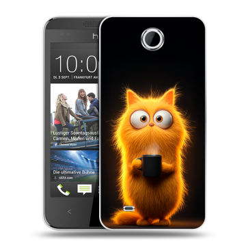 Силиконовый чехол на HTC Desire 300 с принтом Смешной кот Силиконовый чехол на HTC Desire 300 с принтом Смешной кот