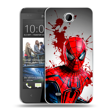 Силиконовый чехол на HTC Desire 300 с принтом Spiderman Человек паук Силиконовый чехол на HTC Desire 300 с принтом Spiderman Человек паук