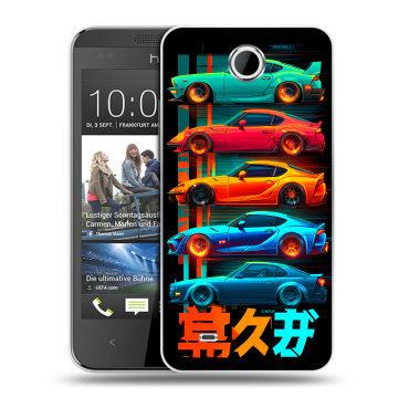 Силиконовый чехол на HTC Desire 300 с принтом машины тачки Силиконовый чехол на HTC Desire 300 с принтом машины тачки