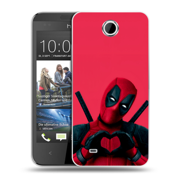 Силиконовый чехол на HTC Desire 300 с принтом Дедпул Deadpool