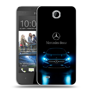 Силиконовый чехол на HTC Desire 300 с принтом Mercedes Мерседес