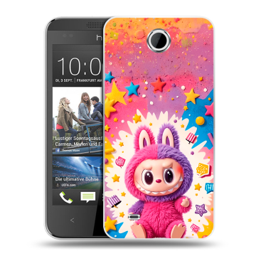 Силиконовый чехол на HTC Desire 300 с принтом Labubu Лабубу Силиконовый чехол на HTC Desire 300 с принтом Labubu Лабубу
