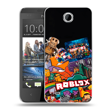 Силиконовый чехол на HTC Desire 300 с принтом Roblox Роблокс Силиконовый чехол на HTC Desire 300 с принтом Roblox Роблокс
