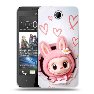 Силиконовый чехол на HTC Desire 300 с принтом Labubu Лабубу