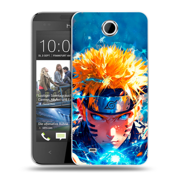 Силиконовый чехол на HTC Desire 300 с принтом Аниме Наруто Naruto