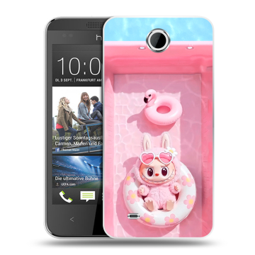 Силиконовый чехол на HTC Desire 300 с принтом Labubu Лабубу Силиконовый чехол на HTC Desire 300 с принтом Labubu Лабубу