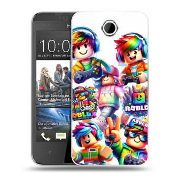 Силиконовый чехол на HTC Desire 300 с принтом Roblox Роблокс Силиконовый чехол на HTC Desire 300 с принтом Roblox Роблокс