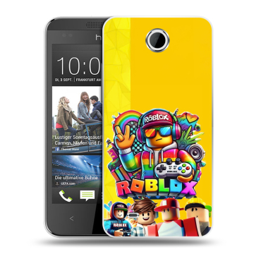 Силиконовый чехол на HTC Desire 300 с принтом Roblox Роблокс Силиконовый чехол на HTC Desire 300 с принтом Roblox Роблокс