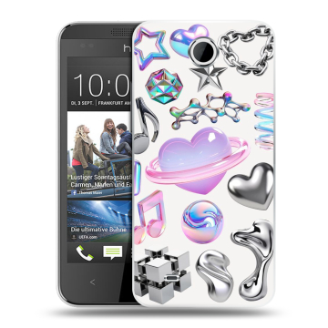 Силиконовый чехол на HTC Desire 300 с принтом Y2K Силиконовый чехол на HTC Desire 300 с принтом Y2K