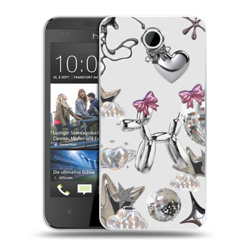 Силиконовый чехол на HTC Desire 300 с принтом Y2K Силиконовый чехол на HTC Desire 300 с принтом Y2K