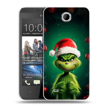 Силиконовый чехол на HTC Desire 300 с принтом Гринч Новый год Рождество Силиконовый чехол на HTC Desire 300 с принтом Гринч Новый год Рождество