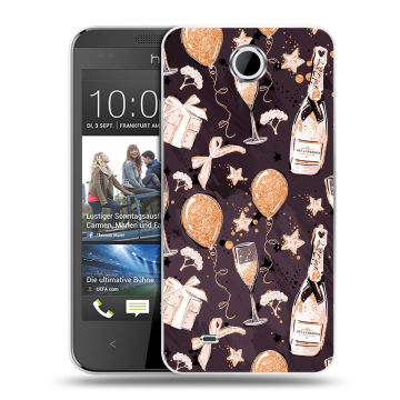 Силиконовый чехол на HTC Desire 300 с принтом Новый год Силиконовый чехол на HTC Desire 300 с принтом Новый год