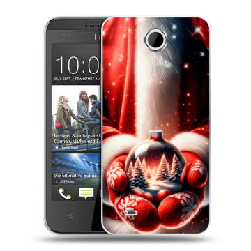 Силиконовый чехол на HTC Desire 300 с принтом Новый год Силиконовый чехол на HTC Desire 300 с принтом Новый год