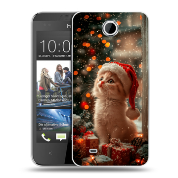 Силиконовый чехол на HTC Desire 300 с принтом Новый год Силиконовый чехол на HTC Desire 300 с принтом Новый год