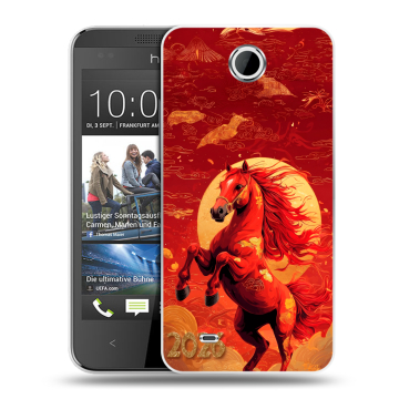 Силиконовый чехол на HTC Desire 300 с принтом Новый год Силиконовый чехол на HTC Desire 300 с принтом Новый год