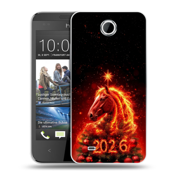 Силиконовый чехол на HTC Desire 300 с принтом Новый год Силиконовый чехол на HTC Desire 300 с принтом Новый год