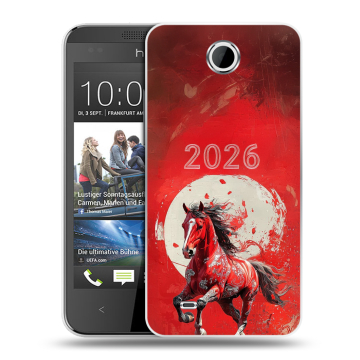 Силиконовый чехол на HTC Desire 300 с принтом Новый год Силиконовый чехол на HTC Desire 300 с принтом Новый год