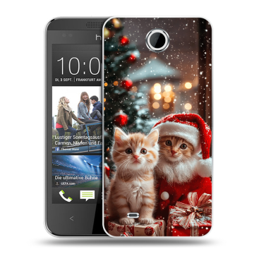Силиконовый чехол на HTC Desire 300 с принтом Новый год Силиконовый чехол на HTC Desire 300 с принтом Новый год