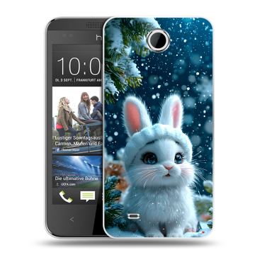 Силиконовый чехол на HTC Desire 300 с принтом Новый год Силиконовый чехол на HTC Desire 300 с принтом Новый год