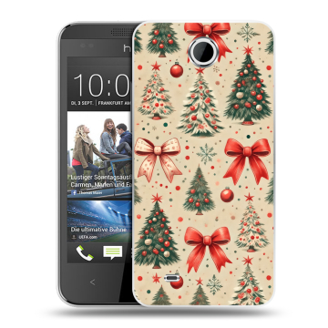 Силиконовый чехол на HTC Desire 300 с принтом Новый год Силиконовый чехол на HTC Desire 300 с принтом Новый год