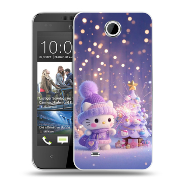 Силиконовый чехол на HTC Desire 300 с принтом Новый год Силиконовый чехол на HTC Desire 300 с принтом Новый год