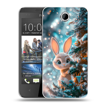 Силиконовый чехол на HTC Desire 300 с принтом Новый год Силиконовый чехол на HTC Desire 300 с принтом Новый год