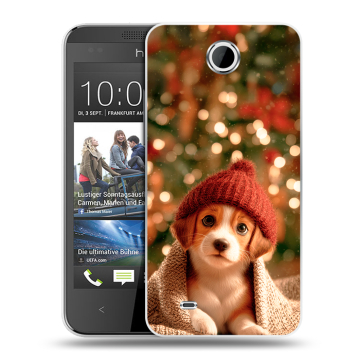 Силиконовый чехол на HTC Desire 300 с принтом Новый год Силиконовый чехол на HTC Desire 300 с принтом Новый год